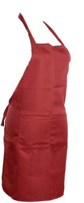 Handloomwala Polyester Home Use Apron - Free Size(Red, Single Piece)