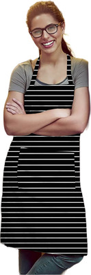 OASIS Cotton Home Use Apron - Free Size(Black, Single Piece)