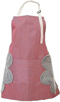 CATCLO Polyester Chef's Apron - Free Size(Red, Single Piece)