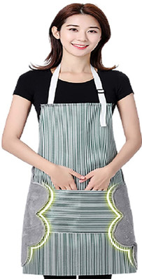 FancyDRessWaLe PVC Home Use Apron - Free Size(Green, Single Piece)