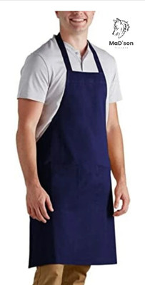 Mad son Trucare Cotton Home Use Apron - Free Size(Blue, Single Piece)