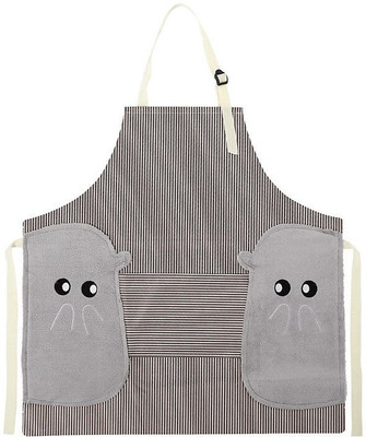Lucacci PVC Home Use Apron - Free Size(Brown, Single Piece)