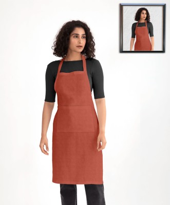 OASIS Cotton Home Use Apron - Free Size(Brown, Single Piece)