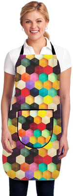 Acoma PVC Chef's Apron - Free Size(Peach, Single Piece)