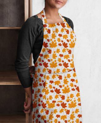 OASIS Cotton Home Use Apron - Free Size(Yellow, Single Piece)