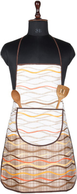 KUBER INDUSTRIES PVC Home Use Apron - Free Size(Yellow, Single Piece)