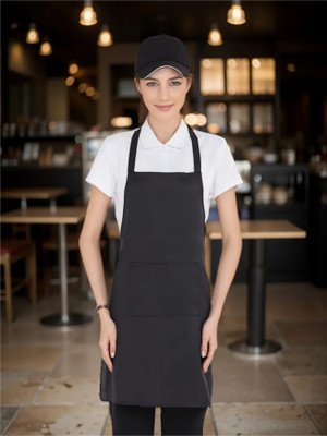 AIKOZIYA PVC Home Use Apron - Medium(Black, Single Piece)