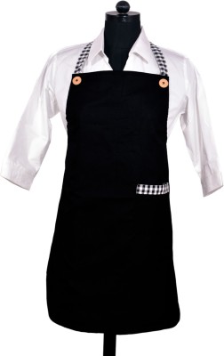 SWITCHON Polyester Home Use Apron - Free Size(Black, Single Piece)