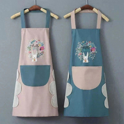 Ashmakam Polyester Chef's Apron - Free Size(Multicolor, Pack of 2)