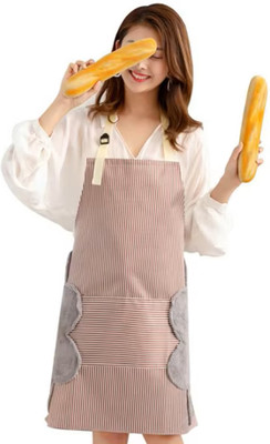 ABlue Clipper Polyester Chef's Apron - Free Size(Brown, Single Piece)