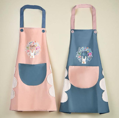 Ashmakam Polyester Chef's Apron - Free Size(Multicolor, Pack of 2)