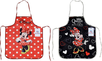 Heart Home Polyester Home Use Apron - Free Size(Multicolor, Pack of 2)