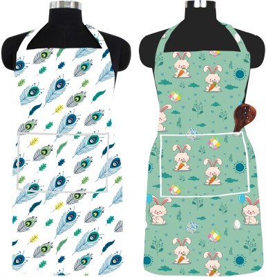 Ascension PVC Chef's Apron - Free Size(Grey, Dark Green, Green, Light Green, Pack of 2)