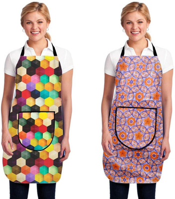 Acoma PVC Grooming Apron - Free Size(Multicolor, White, Pack of 2)