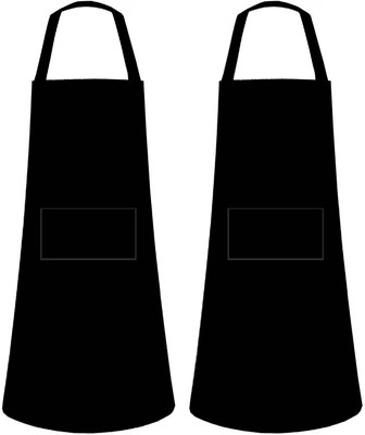 CRAZYWEAVES Cotton Chef's Apron - Free Size(Dark Blue, Pack of 2)