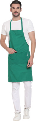 Uniformer Cotton Chef's Apron - Free Size(Green, Single Piece)