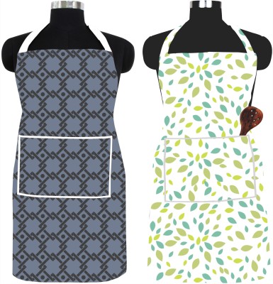 Hridyani PVC Chef's Apron - Free Size(Grey, Light Green, Yellow, Pack of 2)