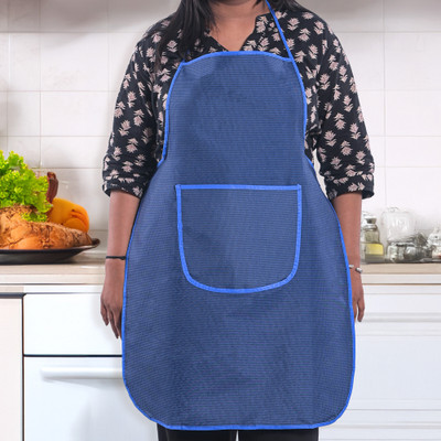KUBER INDUSTRIES PVC Home Use Apron - Free Size(Blue, Single Piece)
