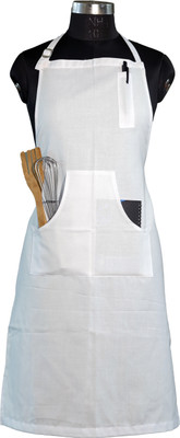 MAA SHARDA SUPPLY Blended Chef's Apron - Free Size(White, Single Piece)