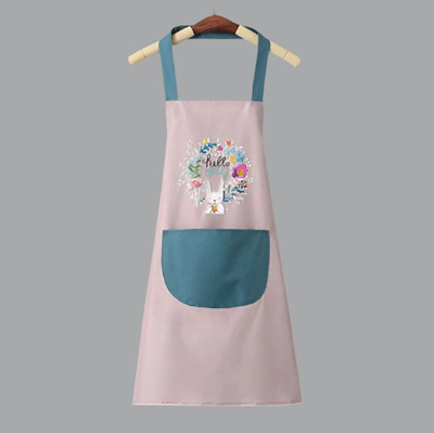 GOLDENEYEHOUSE Polyester, Velvet, PVC Chef's Apron - Free Size(Peach, Single Piece)