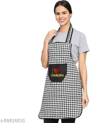 XMBUG Cotton Home Use Apron - Free Size(Multicolor, Single Piece)