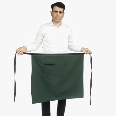SWITCHON Polyester Apron - Free Size(Dark Green, Single Piece)
