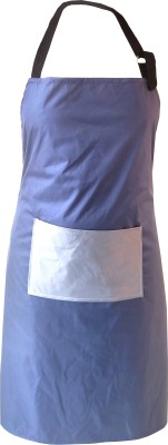 CRAZYWEAVES Polyester Chef's Apron - Free Size(Dark Blue, Single Piece)