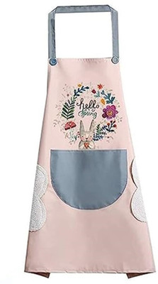 DMDENT Cotton Chef's Apron - Free Size(Pink, Blue, Single Piece)