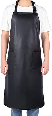 DEBIK PVC Home Use Apron - Free Size(Black, Single Piece)