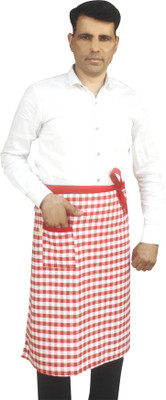 SWITCHON Cotton Home Use Apron - Free Size(Red, Single Piece)