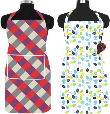 Ascension PVC Chef's Apron - Free Size(Red, Grey, Light Blue, Green, Pack of 2)