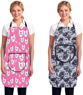Acoma PVC Grooming Apron - Free Size(Multicolor, Pack of 2)