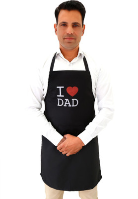 Tolexo Polyester Home Use Apron - Free Size(Black, Single Piece)