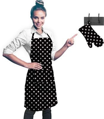 OASIS Cotton Home Use Apron - Free Size(Black, Single Piece)