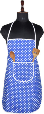 KUBER INDUSTRIES Polyester Home Use Apron - Free Size(Blue, Single Piece)