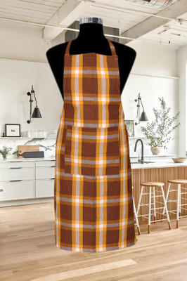 vembutextile Cotton Home Use Apron - Free Size(Brown, Single Piece)
