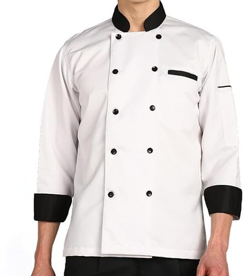 ATCX Polyester, Cotton, Blended Chef's Apron - Small(White, Single Piece)