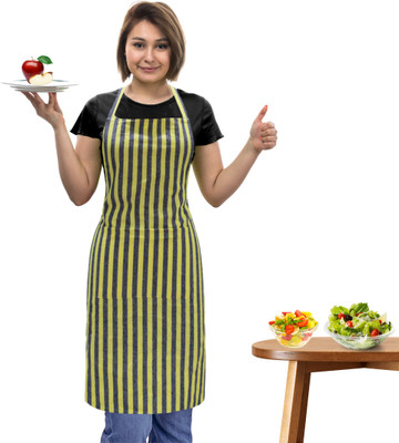 OASIS Cotton Home Use Apron - Free Size(Yellow, Blue, Single Piece)