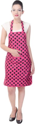 SWITCHON Cotton Home Use Apron - Free Size(Pink, Single Piece)