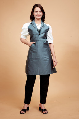 JAY RAMDEV CREATION Cotton Chef's Apron - Free Size(Grey, Single Piece)