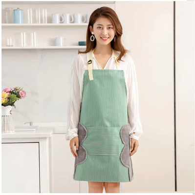 ABlue Clipper Polyester Chef's Apron - Free Size(Green, Single Piece)