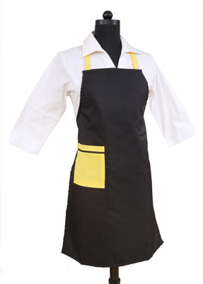 SWITCHON Polyester Home Use Apron - Free Size(Black, Single Piece)