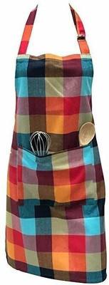 Pixel Home Cotton Home Use Apron - Free Size(Multicolor, Single Piece)