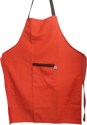 mnu Polyester Chef's Apron - Free Size(Orange, Single Piece)