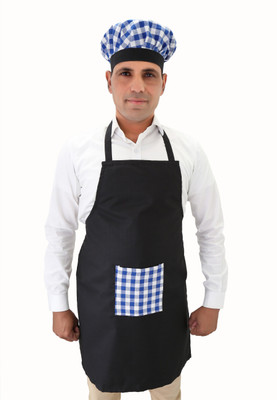 SWITCHON Polyester Chef's Apron - Free Size(Black, Single Piece)