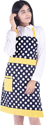 SWITCHON Cotton Home Use Apron - Free Size(Black, Yellow, Single Piece)