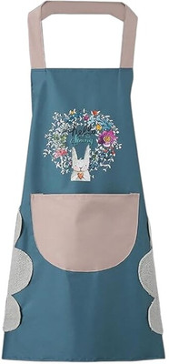 DVH Polyester Chef's Apron - Free Size(Blue, Single Piece)