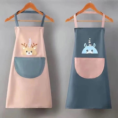 ShopDock Polyester Home Use Apron - Free Size(Multicolor, Pack of 2)