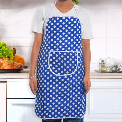 KUBER INDUSTRIES PVC Home Use Apron - Free Size(Blue, Single Piece)