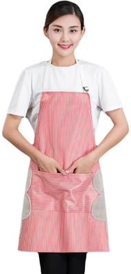 flea Cotton Chef's Apron - Free Size(Red, Single Piece)